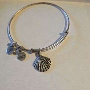 Alex and Ani Silver Seashell Charm Bracelet